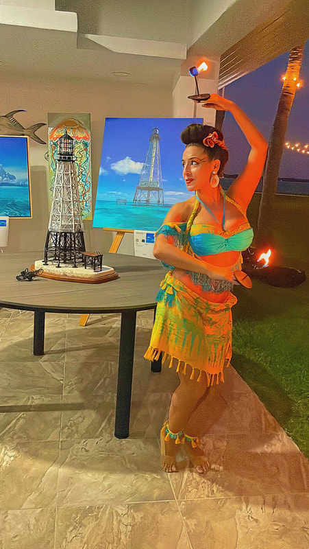 Barefoot Daisy, Alligator Reef Lighthouse, Event Entertainment, South Florida Luau Show, Florida Keys Bellydancer